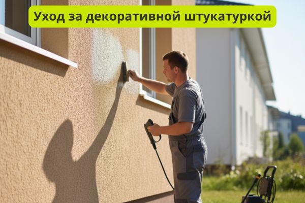 Уход за декоративной штукатуркой фото